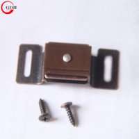 Brown plastic steel cupboard door magnet catch