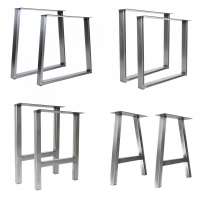 Stainless Steel Table Legs Heavy Duty Furniture Feet Frame Brushed Polished Square Office Desk Dining Stainless Steel Table Legs