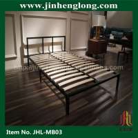 Modern headboard Twin bed slats metal bed frame for memory foma mattress