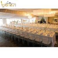 Luxury crystal clear banquet acrylic dining furniture chair for wedding